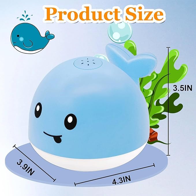 Bath Toys for Babies 6-12 Months - Water Table Accessories Pool Toys for Toddlers 1-3 - Light Up Whale Bath Toy Sprinkler - Bathtub Bathtime Fountain Baby Shower Toy 1st Birthday Girls Boys Gifts