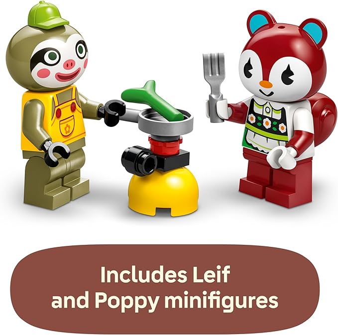 LEGO Animal Crossing Leif's Caravan & Garden Shop Building Toy - Gift for Birthdays - Animal Crossing Toy Figure and Playset for Kids, Girls and Boys, Ages 7+ - 77054