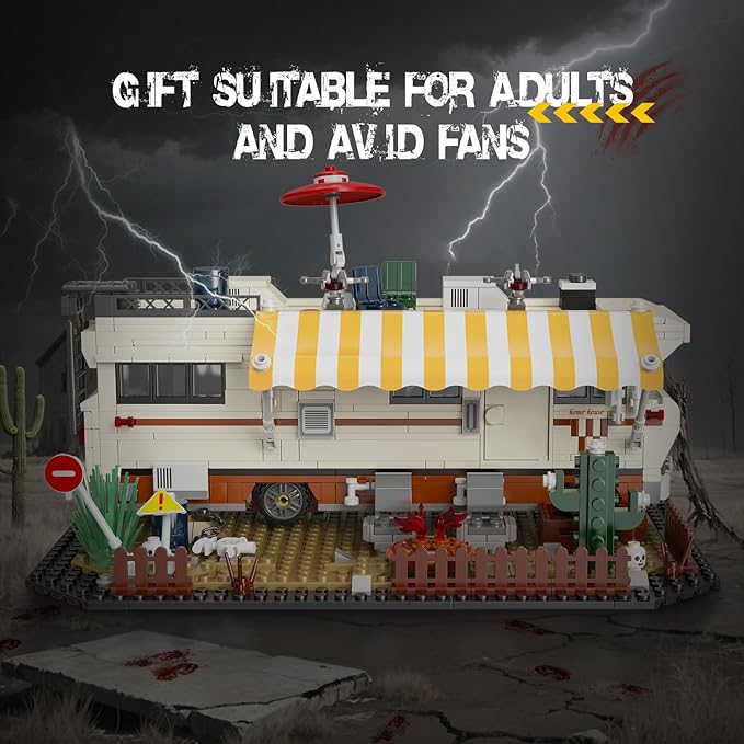 Camper RV Building Block 1054 pcs, Halloween Haunted Dale’s RV Vehicles Construction Building Bricks Set Compatible with Lego for Boys, Walking Breaking RV Birthday Gift, Camper Van for Adults Kids