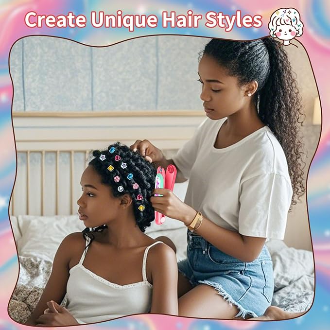 Hair Gem Stamper Kit, Bling Hair Jewels for Girls Toys, Hair Styling Tool with Reusable Shining Diamonds, Birthday Gifts Toys for Girls
