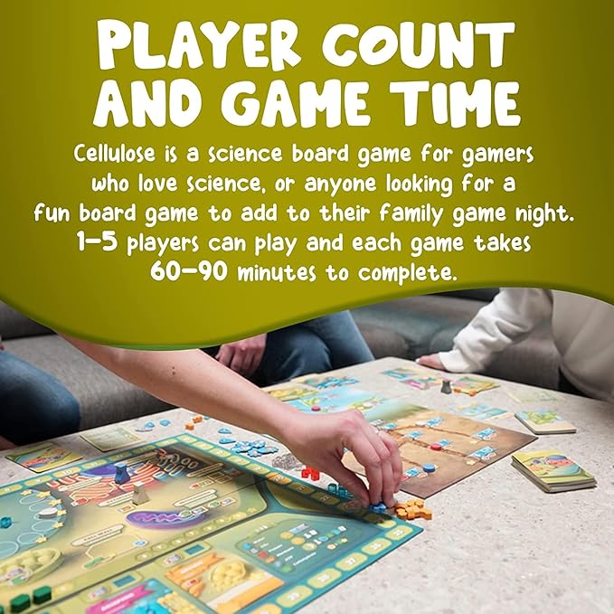 Cellulose: A Plant Cell Biology Game | Mensa Recommended Strategic & Entertaining Game to Learn Photosynthesis, DNA & Biochemistry | Educational STEM Board Game for Families, Students & Teachers