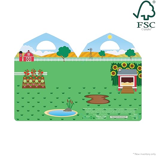 Melissa & Doug Puffy Sticker Play Set – On The Farm, 52 Reusable Stickers with 2 Fold-Out Scenes, Restickable Animal Arts and Crafts Activity Book for Kids Ages 4+ - FSC Certified