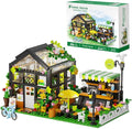 Flower House Building Set with LED, City Street House Flower Shop Building Blocks Toy, Valentine Gift for Girls 8-12 Year, Mini Brick 680pcs