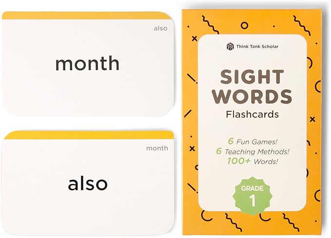 Think Tank Scholar 1st Grade Sight Words Flash Cards (First Grade) Pack - 100+ Dolch & Fry (High Freqency) Sight Word - Learn to Read, Site Words Learning for Kids Ages 5,6,7 & 8, Homeschool/Classroom