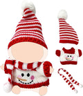 17cm Doll Clothes,15cm Dolls Christmas Outfit Set,Accessories for Dolls,Christmas Clothes Set for Dress Up (No Doll) (Red+White)