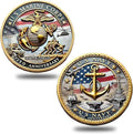 Marine Corps 250th Anniversary Challenge Coin – USMC Military Collectible with Gold Edge, Double-Sided Relief, Enamel Finish – Veteran Gift, Patriotic Souvenir (1775–2025)