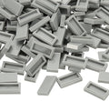 PATIKIL 555 Pcs Flat Blocks Bulk, 1x2 Square Light Gray Classic Tiles Smooth Surface Mini Building Blocks Accessories Compatible Bricks Kits for Building Floor Walls Mosaic Pixel Arts