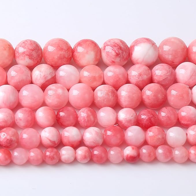 4MM 86PCS Pink Persian Jade Spacer Loose Beads for Jewelry Making DIY Bracelet Necklace