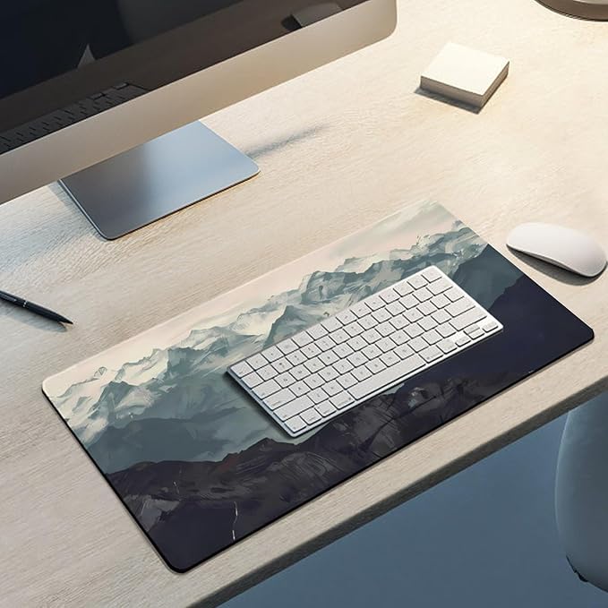 Mountain Fog Mouse Pad Large Extended Computer Full Desk Pad 23.6x11.8 inch Computer Mouse Mat Keyboard for Home Office Gaming