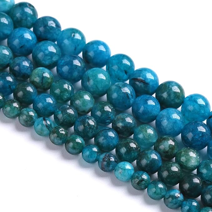 160PCS 4MM Blue Apatite Spacer Loose Beads for Jewelry Making DIY Bracelet Necklace 2 Strands