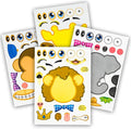 24 Make A Zoo Animal Sticker Sheets - Zoo and Safari Theme Birthday Party Favors - Fun Craft Project for Children 3+ Let Your Kids Get Creative & Design Their Favorite Animal Sticker!