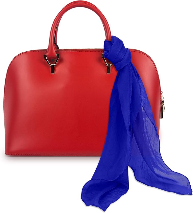 Boao 6 Pieces Chiffon Scarf 1950s Square Neck Head Scarfs Vintage Soft Polyester for Women Lady