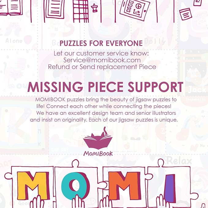MOMIBOOK Puzzles for Adults 1000 Piece Jigsaw Puzzles of Cat Meow Language Dopamine, Painting Image Difficult Challenging Hard Impossible Puzzle, Funny Toys & Games Christmas Birthday Gifts