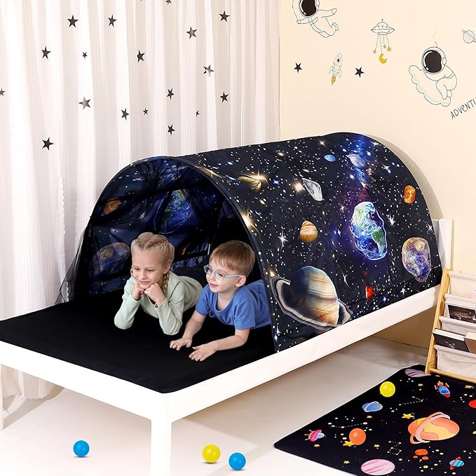 Bed Tent for Kids Lucky Castle Bed Tent Foldable Play House for Children Play Tents for Girls Boys Sleeping Canopy Playhouse