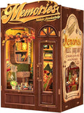 Fsolis Book Nook Kit, DIY Miniature House Kit, 3D Wooden Puzzles for Adults, 136 Pieces, Bookshelf Decor Mini Scale Model Boonook Craft, Gifts for Women Teenagers (Memories Music Bookshop)