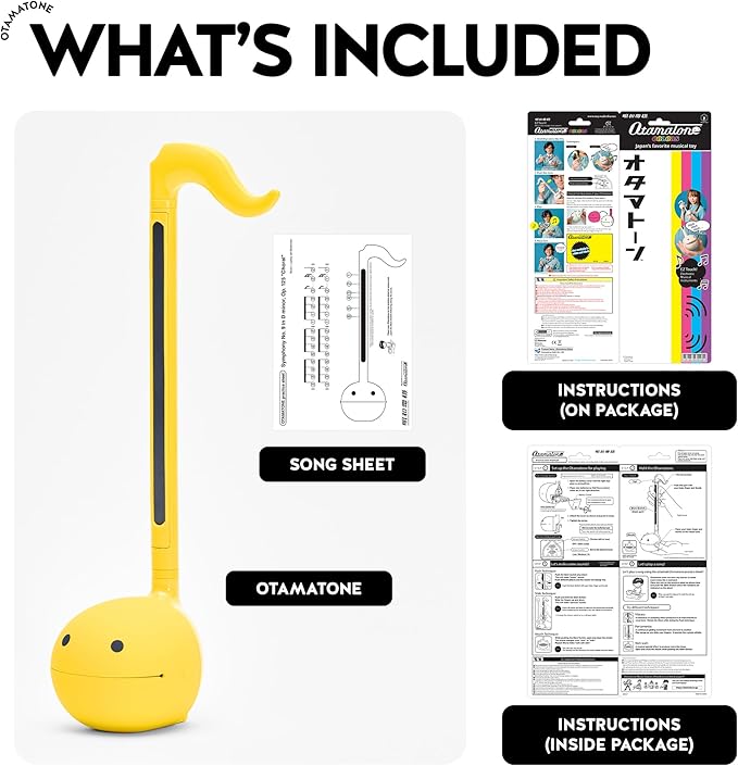 Otamatone Classic [English Edition] Yellow Japanese Electronic Musical Instrument Portable Synthesizer from Japan Maywa Denki for Children and Adults Gift