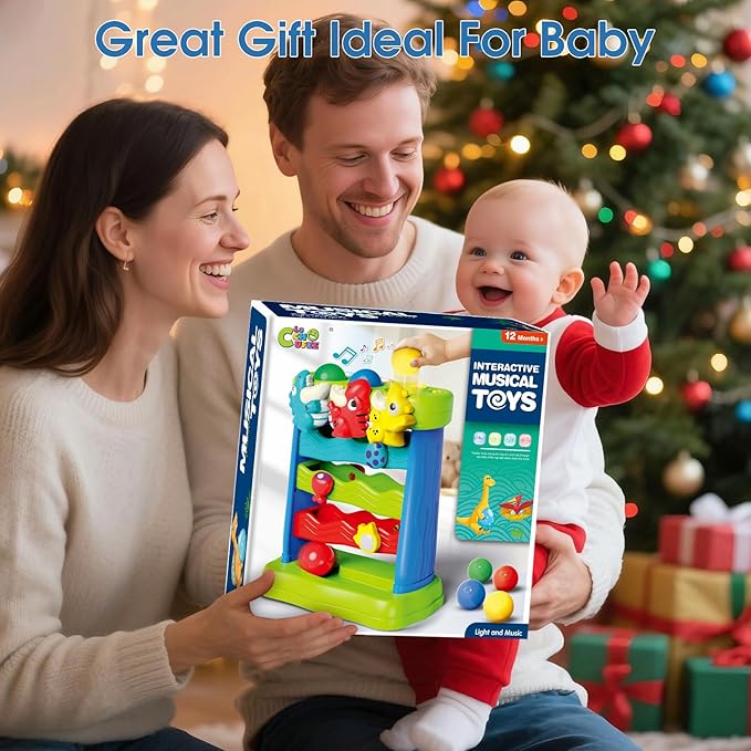 LACCHOUFEE Feed The Dinosaur, Interactive Toddlers Toy, 1+ Year Old Baby Boys & Girls Gift, Musical Toys for Infant One Year Birthday Present, Babies Ages 6-12-18-24 Months Education Learning Toys