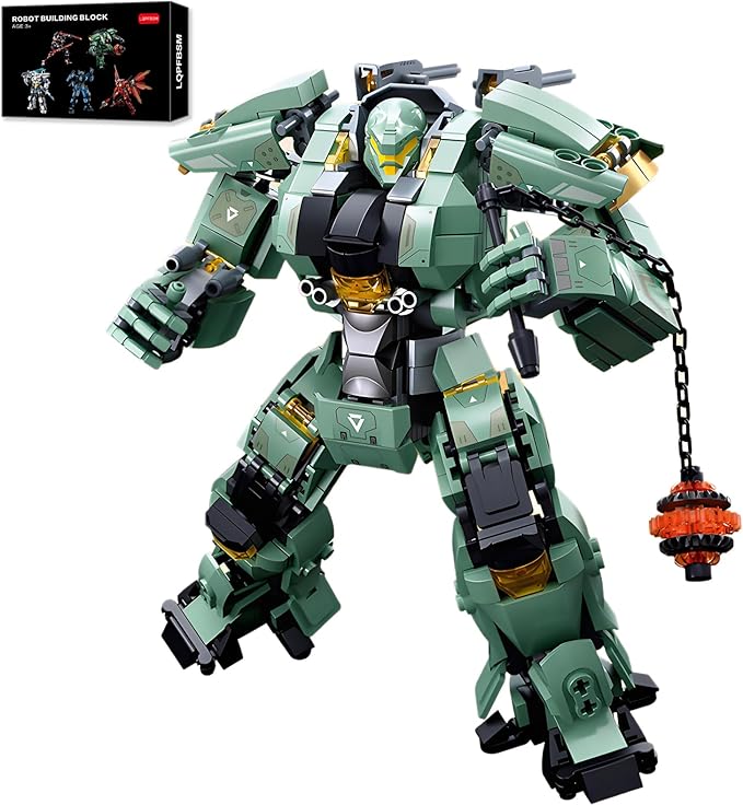 LQPFBSM Transforming Mech Robot Building Block Sets,Destroy Warrior City Action Mechs Model Kit Toys Gift for Adults and Kids Boys 6 7 8 10+ 542 Pieces