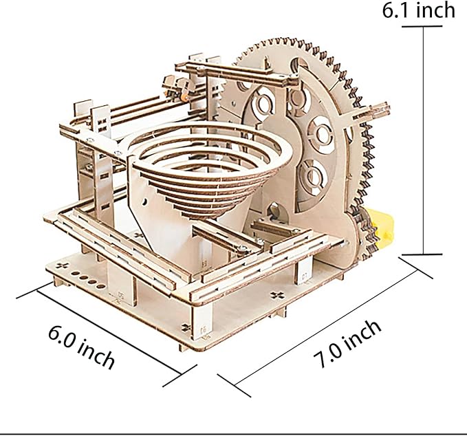 3D Puzzle Marble Run for Adults Wooden Engineering Puzzle Kit Wood Mechanical Puzzles DIY Mode Kits for Age 14+ Years Old