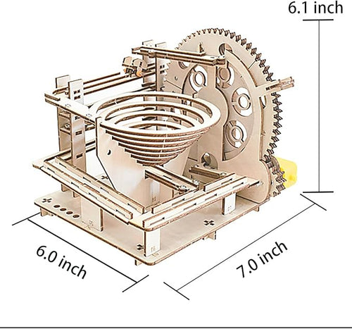 3D Puzzle Marble Run for Adults Wooden Engineering Puzzle Kit Wood Mechanical Puzzles DIY Mode Kits for Age 14+ Years Old
