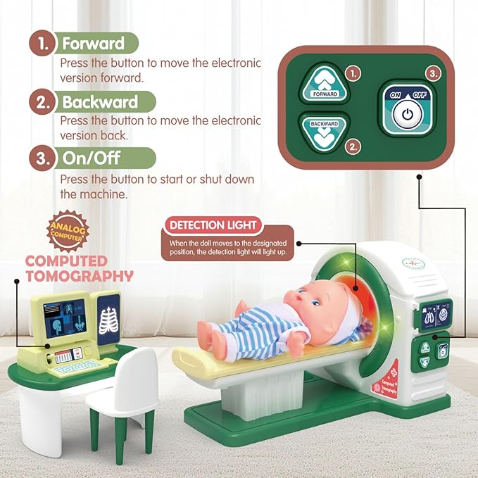 Doctor Kit for Toddlers 3-5, Kids Doctors Play Set with Medical Tools and Toy Stethoscope ,Toddler Doctor Play Set,Doctor Kit for Kids 6-8 (CT)