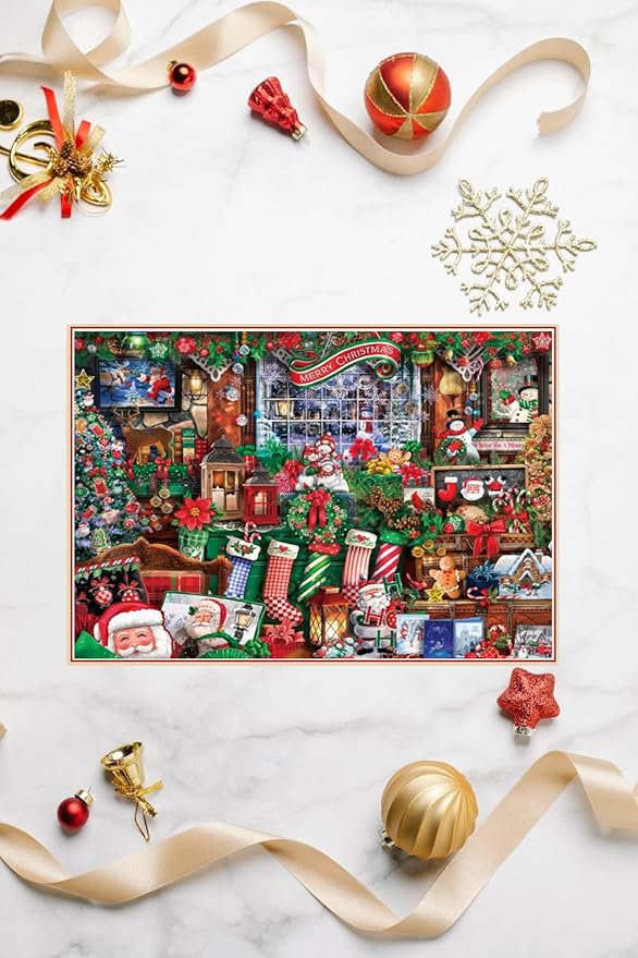 500 Piece Puzzles for Adults Green Christmas 20.5 x 15 Inch 500 Piece Jigsaw Puzzles for Adults Christmas Puzzles 500 Pieces for Adult