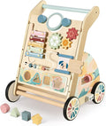 Wooden Baby Walker, Detachable Activity Busy Board, Baby Walking Toys Push Walkers for Babies 6-12 Months
