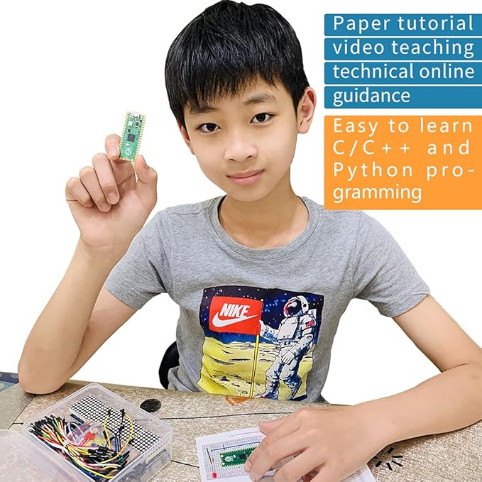 GeeekPi Basic Starter Kit for Raspberry Pi Pico, with Breadboard, I2C 1602 LCD Display Module, 9g Mirco Servo for Raspberry Pi Beginners & Software Engineer