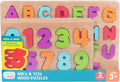Chuckle & Roar Wooden Puzzle ABC and 123 Theme 2 Pack