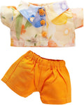 Clothes for Labubu(NO Doll), Shirt Set for Clothes 17cm Doll Accessories Suit, with Casual Design, Soft Knitted Premium Fabric for Dress Up, Play & Collector Display, Sunset Orange
