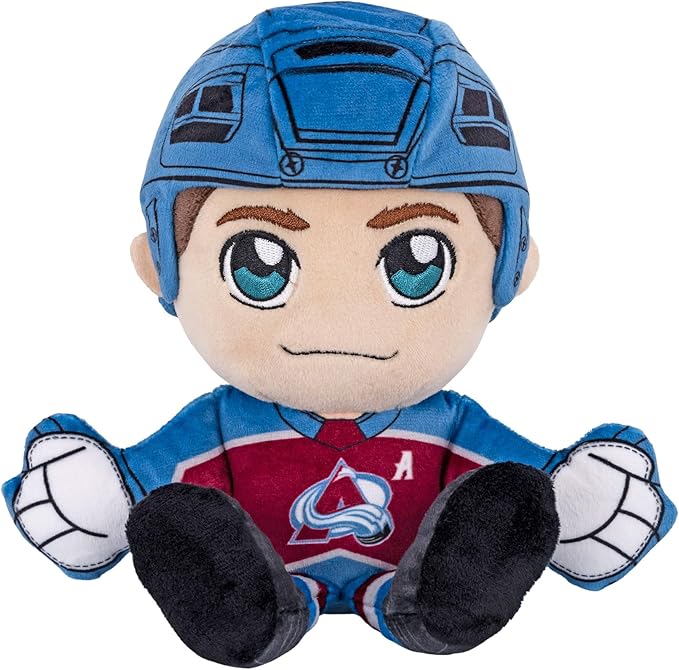 Bleacher Creatures Colorado Avalanche Cale Makar 8" NHL Kuricha Sitting Plush - Soft Chibi Inspired NHL Superstar