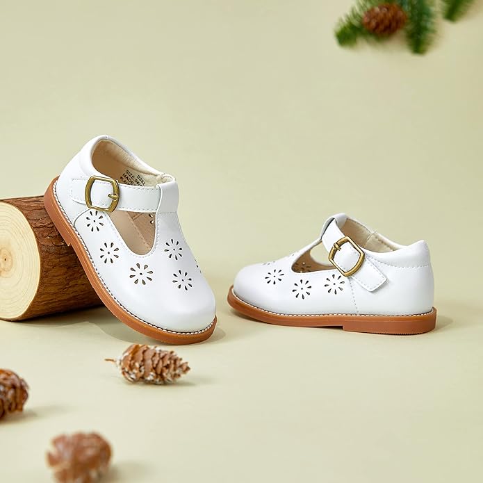 Felix & Flora Toddler Little Girl Mary Jane Dress Shoes - Ballet Flats for Girl Party School Shoes