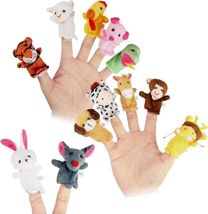 Sealive Finger Puppets for Toddlers 1-3, Baby & Toddler Finger Puppets, Soft Plush Animal Toys for Storytelling, Educational Toy Set for Boys & Girls, Great for Home, School, Parties & Travel