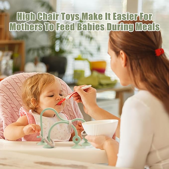 Montessori Toys for Babies 0-6 Months, High Chair Toys with Suction Cups for Babies, Suction Cup Toys for Toddlers 1-3, Kids Baby Sensory Toys, Silicone Baby Teething Toys for 6-12 Months