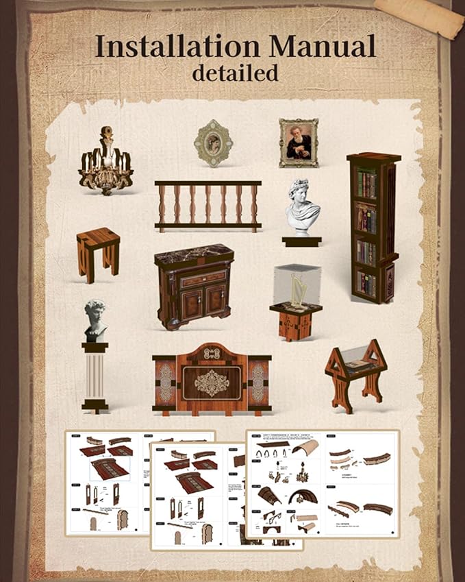 Book Nook Kit - DIY Miniature House Dollhouse 3D Puzzles for Adults and Teens - Gifts for Family and Friends Bookshelf Decor Tiny House Model Build with LED Light (BV02-014)