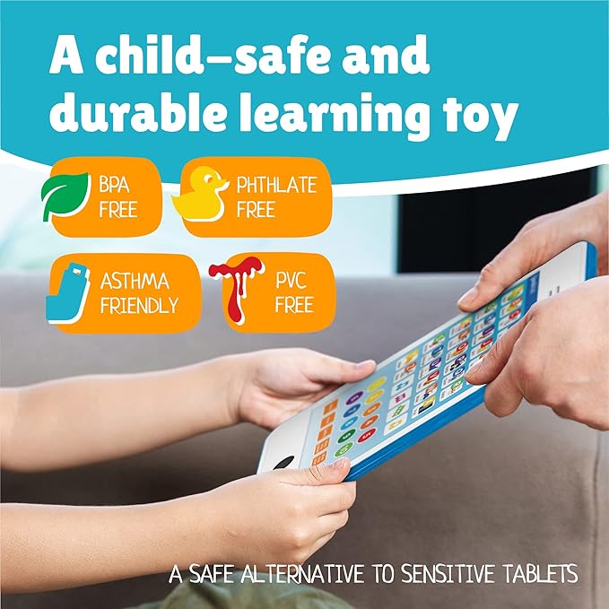 6-in-1 Kids Phone Toy: Educational Toys for Toddlers 1-3, Learning Tablet for 4 Year Old Boys & Girls, Kids Laptop, Tablet for Toddlers - Ideal Educational for 4+ Years (White/Blue)
