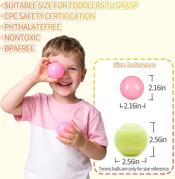 Ball Pit Balls Plastic Balls for Ball Pit Phathalate Free BPA Free Plastic Balls 100pcs 2.2" Set for Toddlers for Play Tent Tunnel