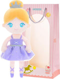 Gloveleya Baby Doll Girl Gift Ballerina Plush Soft Doll Light Purple 13 Inch with Gift Box…