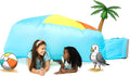 The Original Patented AirFort - Build A Fort in 30 Seconds, Inflatable Fort for Kids, Play Tent for 3-14 Years, A Playhouse Where Imagination Runs Wild, Fan not Included (Beach Ball Blue)
