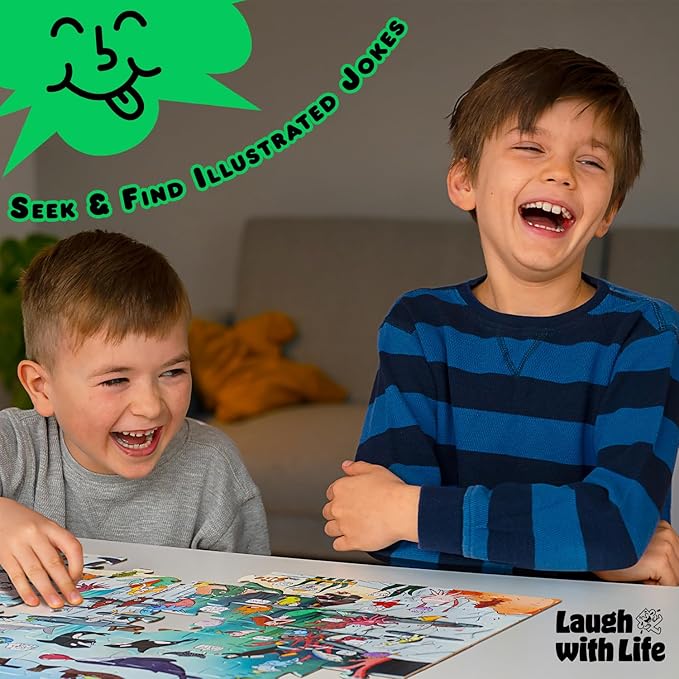 Under The Sea Joke Puzzle – 72pcs Underwater-Themed Kids Puzzle, Festive Extra Large Floor Puzzles for Kids Ages 5+, Fun Childrens Puzzles & Toddler Educational Toys in 24" x 36" Size