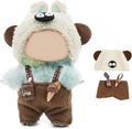 17cm Doll Clothes Set-Adorable Outfits for Dolls-Stylish Accessaries Clothes Dress-Up-Replaceable Clothing Collections, Includes Hat, Top, Skirt(Coffee-Style A)