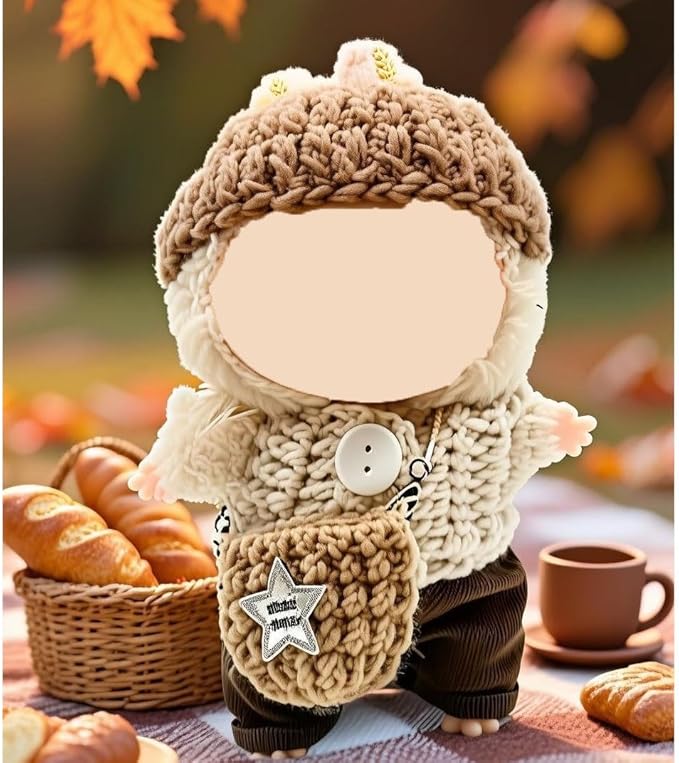 Doll Clothes Set & Outfit for Blind Box Dolls of 5.91-6.7inch (15-17cm) with Accessories Luxury Chic Stylish Adorable Cute Unique Style of Dolls Clothes for Dress up 4 Pieces (No Doll) (E)