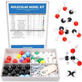 Swpeet 125 Pcs Molecular Model Kit for Inorganic & Organic Molecular Model Teacher and 16 Years and Over Student Kit - 54 Atoms & 70 Links & 1 Short Link Remover Tool - Science Toys