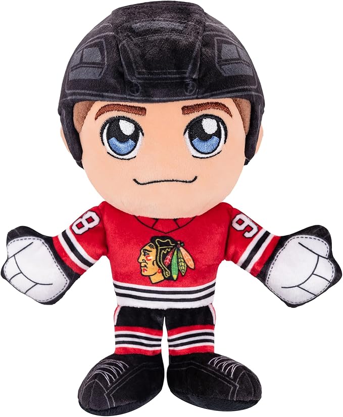 Bleacher Creatures Chicago Blackhawks Connor Bedard 8" NHL Kuricha Sitting Plush - Soft Chibi Inspired NHL Superstar