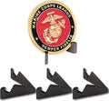 Generic Chevron Military Challenge Coin Display Stand - Solid Metal with Anodized Finish - US Vet. Business (Black)