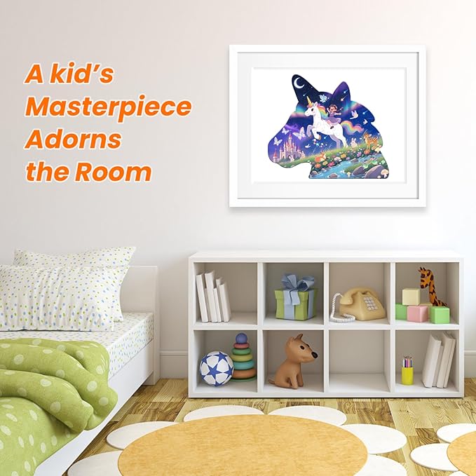 ELX 101 Piece Unicorn Jigsaw Puzzle for Kids Ages 4-10, Unicorn Shaped Floor Puzzle Preschool Learning, Educational Learning Toys for Kid Boys Girls Ages 4 5 6 7 8 (20 X 17 in)