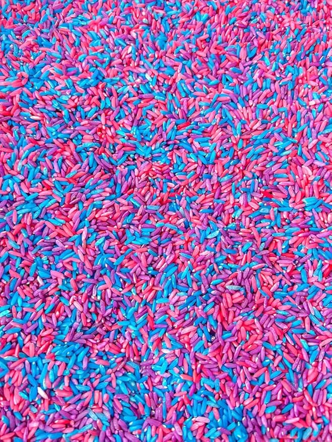 Sensory Bin Filler for Sensory Table - Colored Rice for Sensory Play (Unicorn Rice)
