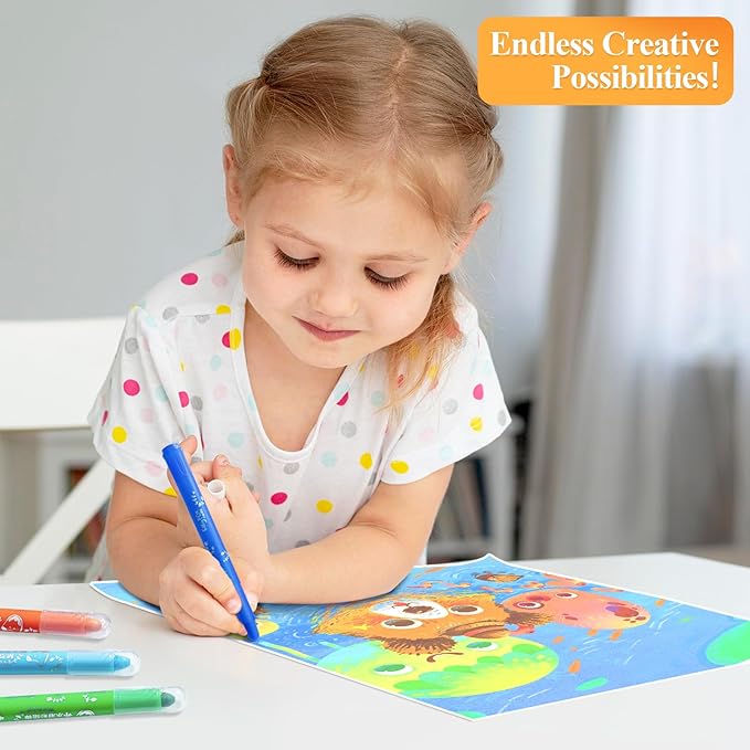 M&G 12 Colors Tempera Paint Sticks,Solid Tempera Paints, Washable Paint, Quick-Drying, No Mess for Kids and Toddlers,Art Gifts for Your Kids and Artists