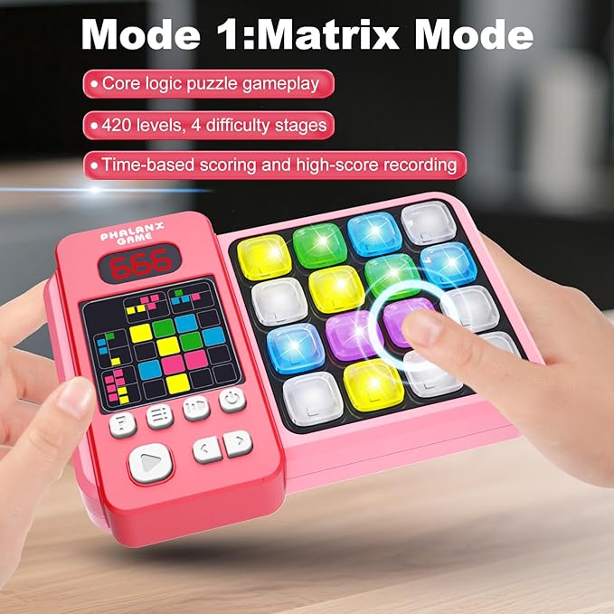 Logic Puzzle & Memory Game for Kids 3+, Tutorial Mode & LED Display – Interactive Brain Development Game for Family Fun & Gifts