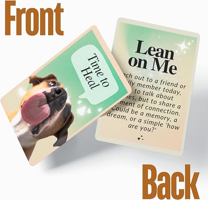 CATCHYOURDREAMS Dogs for Comfort - 50 Inspirational Affirmations and Positive Activities for Healing and Peace - Stress Relief and Mindfulness Grief Dog Bereavement Sympathy gift for Women and Men